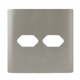 Placa 4x4 2 Tomadas - Novara Aço